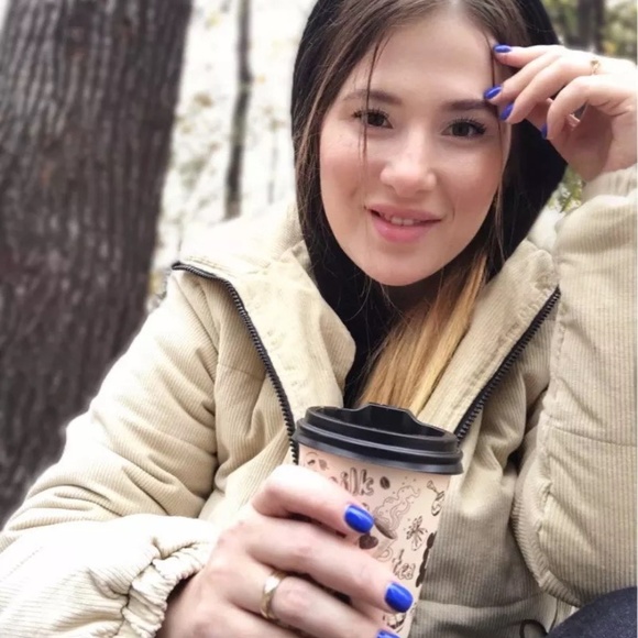 NWT Simplee beige bomber cotton coat - Picture 7 of 7